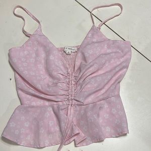 Pink snitch crop shirt!